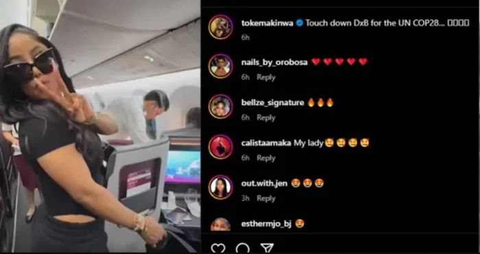 Toke Makinwa Reacts After Nigerians Dragged Her For Going to Dubai With Tinubu As 'Item 7'