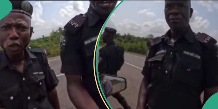 Police arrest officers filmed begging foreign biker for money